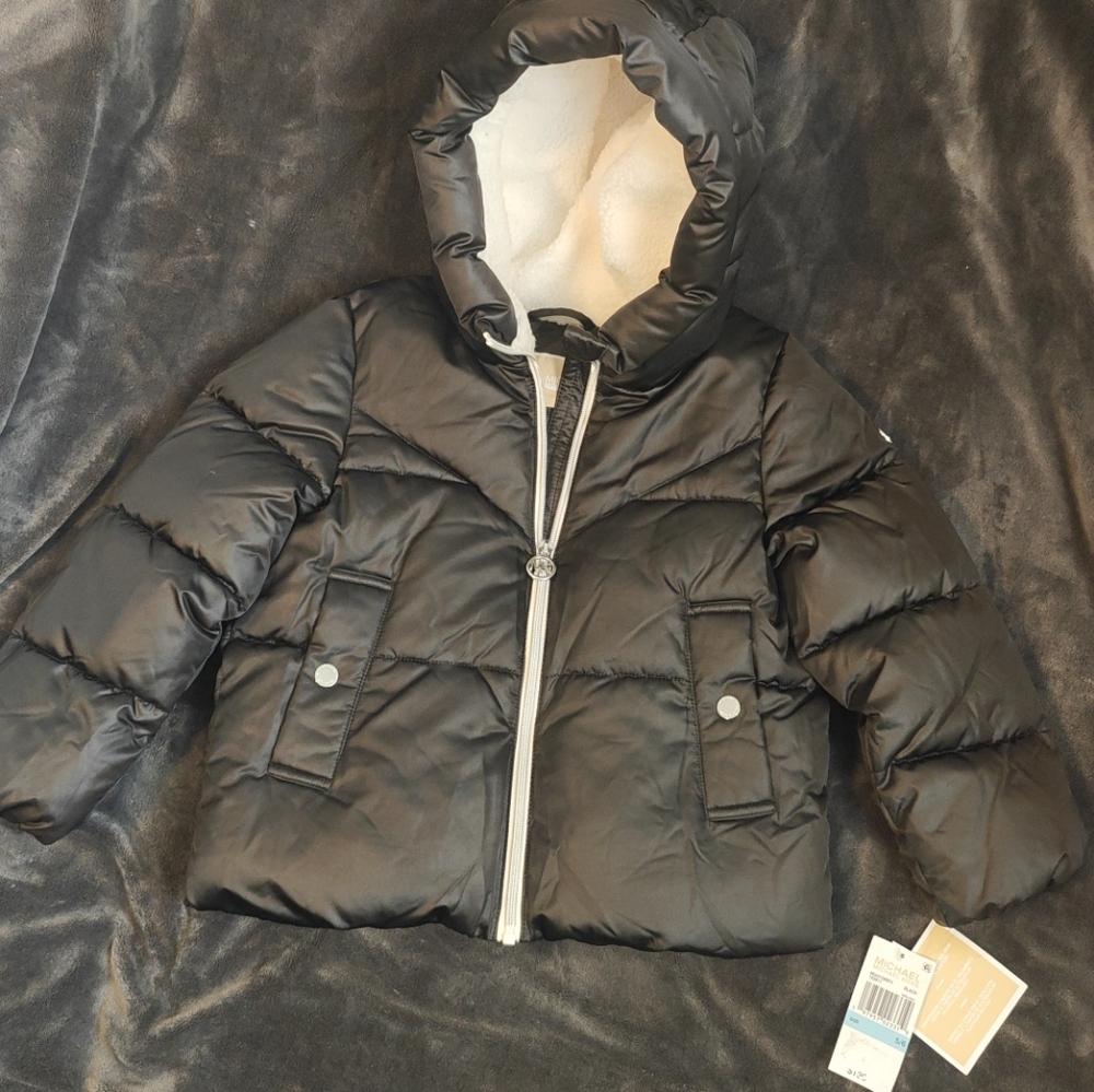 Michael Kors Toddler & Little Girls Satin Puffer Jacket 5/6 NWT